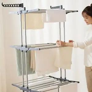 실내 세탁물 건조 스탠드 이불 침구 대형 의류 베란다 공간 활용 접이식 조립형