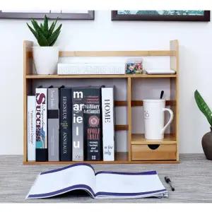 접이식 책꽂이 2단 58cm 이동식 서랍형 책장