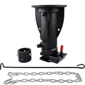 C5G1216 다섯 번째 바퀴부터 구스넥 쿠션 트레일러 히치 어댑터 12 -16 높이 조절 가능한 안전 체인이