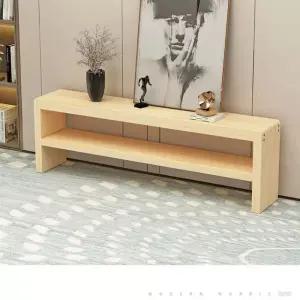 폭좁은의자 원목 현관 벤치 스툴 선반 신발장 옷가게 단층