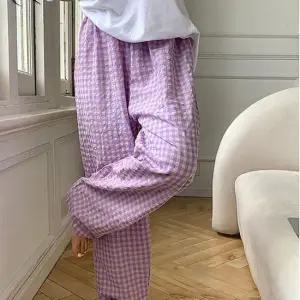 [라일리여성언더웨어] Rly 여자 잠옷 수면바지 체크 홈웨어 와이드핏 파자마