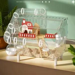 골든 햄스터 둥지 집 케이지 투명 놀이터 대형 하우스 저렴한