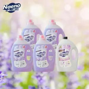 (총 15L) 나에노 럭스클린 라일락 세탁세제 4통+섬유유연제 1통