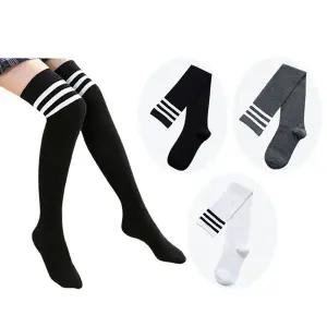 여성용 TT873358 롱삭스 무릎양말 오버니삭스 쓰리라인 장목양