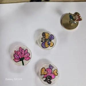 천연 자개 그립 플라워 스마트톡