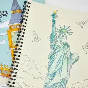 [에이치플러스몰]어른 시니어 색칠공부 컬러링북 풍경 그림