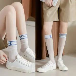 C로고 시스루 메쉬 망사 니삭스 하프삭스 골프 스포츠 nsG7+6rNg