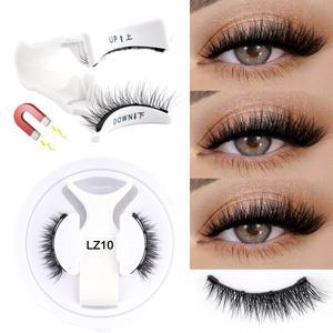 재사용 가능 3D 마그네틱 속눈썹 키트  필요 없음 클립 트위저 인조 메이크업 듀얼