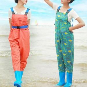 복 가슴장화 여성 바지 유 프린트 수초제거 소매 키다리슈즈 물놀이 갯바위