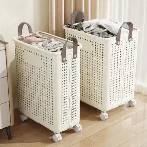 접이식 세탁바구니 대용량 이동식 빨래바구니 보관함