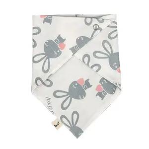 AMGS08 거즈 토끼 그레이/유아/스카프/턱받이/아동/스카프빕/목스카프/아기/스노우빕/신생아/영아/아기용