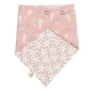 AMDS53 양면 토끼 핑크/유아/목수건/아동/아기/스카프/턱받이/스카프빕/목스카프/스노우빕/신생아/영아/