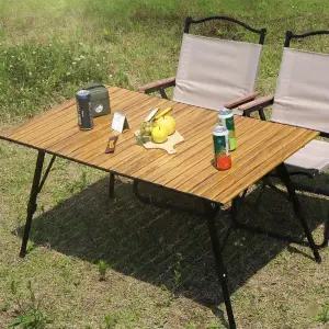 야외용 테이블 높이조절 가능한 휴대용 접이식 야외 캠핑테이블