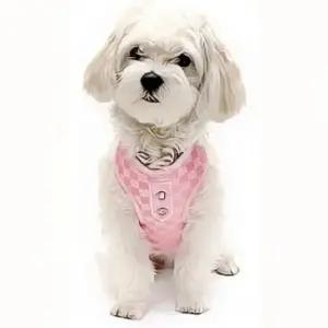 DOMOA 외출 리드줄 핑크 산책 개줄 가슴줄 강아지 세트