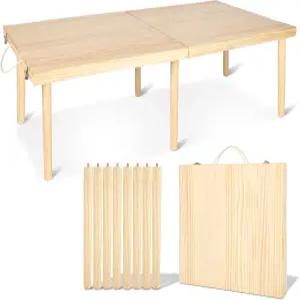 와사나 보호 나무 저 피크닉 테이블 6인용 해변용 휴대용 접이식 바비큐 캠핑 파티 정원 야외 실내(47인치