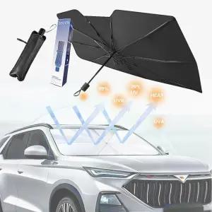 ZDLYH 자동차 앞유리 선쉐이드 우산 태양광선 및 열 손상으로부터 보호 자외선 반사기 실내 시원함 유지