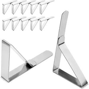 올탑 우수 식탁보 클립 - 방청 스테인리스 스틸 테이블 커버 홀더 야외 피크닉 파티 레스토랑 결혼식을