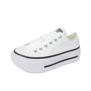 컨버스 척테일러 리프트 더블스택 로우 플랫폼 키높이 운동화 신발 화이트 A15491C