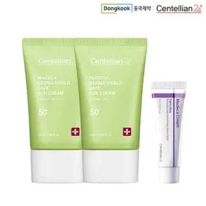 더마쉴드 세이프선크림50ml*2통+마데카크림 타이트 리프팅  15ml*1통