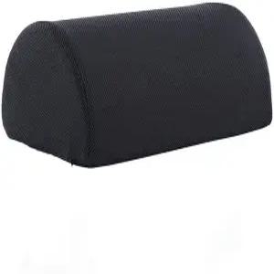 쿠리 발 받침대 허리 무릎 을 위한 인체공학적 로커 편안한 메모리 폼 베개 세탁 가능한 커버(블랙)