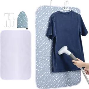 Olizee 문 다림질 매트 위에 걸면 5 후크 옷 프레스 패드 의류 스티머 장갑 스코치 메쉬 가정 및