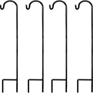 애쉬맨온라인 애쉬맨 셰퍼드 후크 35인치(4팩) 블랙 태양광 조명 버드 피더 메이슨 병 크리스마스 랜턴