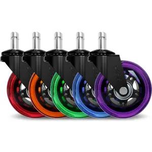 오피스 오아시스 오리지널 롤러 스타일 의자 휠(PBS에서 볼 수 있음) - 매끄럽고 조용한 캐스터 원목 바닥