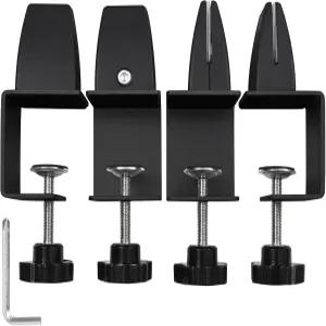 0.1인치에서 1인치 두께의 패널용 헤비 듀티 재채기 가드 클램프 책상 파티션 지지 조절 가능한 알루미늄