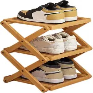 입구용 YYW 플랫 대나무 신발장 설치 없이 접을 수 있는 수직 소형 출입구 옷장을 위한 공간 절약형 좁은