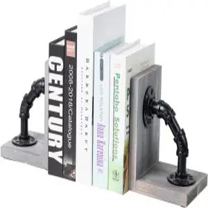 현대 산업 스타일의 파이프 오피스 데스크톱 책장 정리함 홈 1쌍용 비스키드 선반 장식을 갖춘 소박한