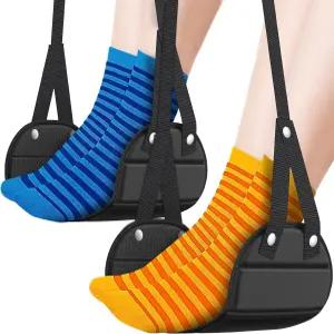 사리선 2팩 비행기 발 해먹 휴대용 여행용 받침대 다리 보호 장시간 비행을 위한 인체공학적 걸이 자동차