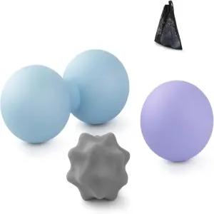 JEJUNJIE 실리콘 마사지 볼 세트 - 근막 방출 트리거 포인트 및 발바닥 근막염 를 위한 3가지 테라피 땅콩