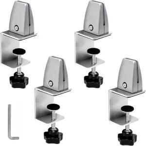 1/8인치에서 1인치 두께의 패널 조절 가능한 책상 칸막이 클립 설치하기 쉬운 개인정보 보호 4팩