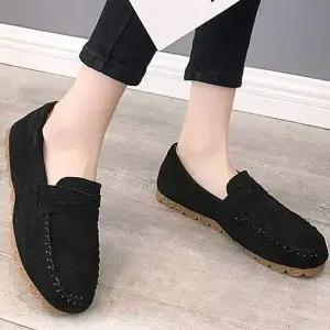 블랙 UU299699 스웨이드 로퍼 드라이빙 슈즈 단화 카신 플랫 슈즈