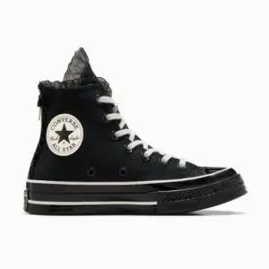 백화점 컨버스 척테일러 1970 러플 보우 블랙 하이탑 캔버스화 A10026C