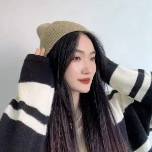 [셀러에이드]포엔 니트 숏비니 브라운 와치캡 겨울비니 비니모자