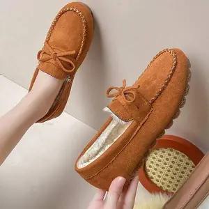 여성 BV237105 데일리 리본 스웨이드 로퍼 카신