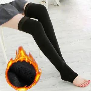 여성 융털 기모 고리형 오버니삭스 겨울 레그워머 PHq9+9XAX