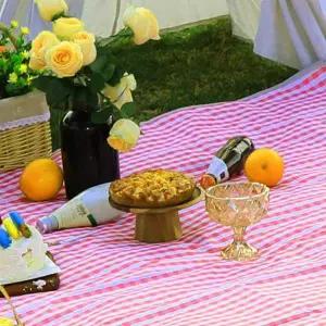 비비드 체크 방수돗자리 휴대용 감성 피크닉 매트 야