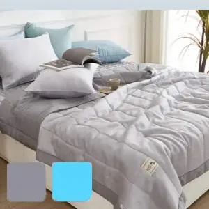 [콩심팥심]ToB 모나 인견 누빔 냉감 이불패드세트SS 블루 color 단품