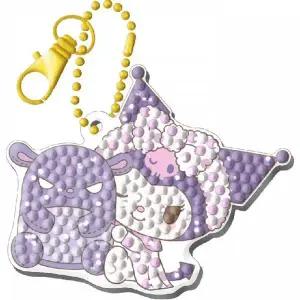 ToB 산리오 쿠로미 파자마 키링 보석 십자수 큐빅 비즈