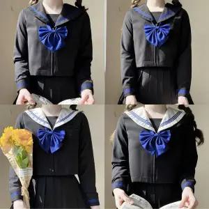 ToB 블루라인 블랙 마린 세라복 프레피룩 긴팔 교복세트 세일러복