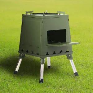 [콩심팥심]해피캠핑 접이식 화목난로 26x34cm 불멍 장작 화로대