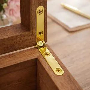 90도 소품 경첩 10개 보석함 상자 서랍 미니경첩 골드