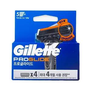 [셀러에이드]TBZ 질레트 프로글라이드 5중날 면도날 4개