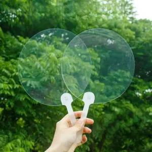 TBZ 투명 DIY부채 미니 여름 만들기 꾸미기 플라스틱부채