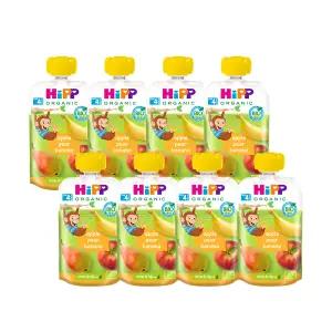 HiPP 힙 퓨레 애플 페어 바나나 사과 배 과일 아기 이유식 100g X 8개