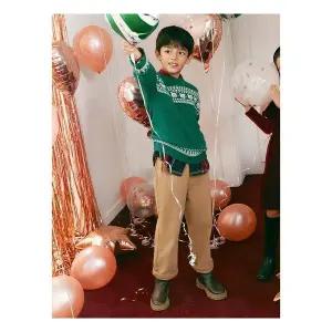 매장정품 [빈폴키즈]곰돌이 페어아일 풀오버 니트 그린 (BI4Y51U90M) 244426