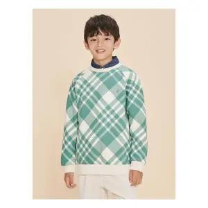 매장정품 [빈폴키즈]체크 전판 스웨트 셔츠 그린 (BI4941U03M) 245245