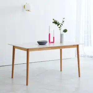 스칸디 1400 4인 사각/타원 세라믹 원목 식탁(단품)